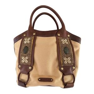 Cole Haan Large Canvas Shell Taran Tote Bag Purse